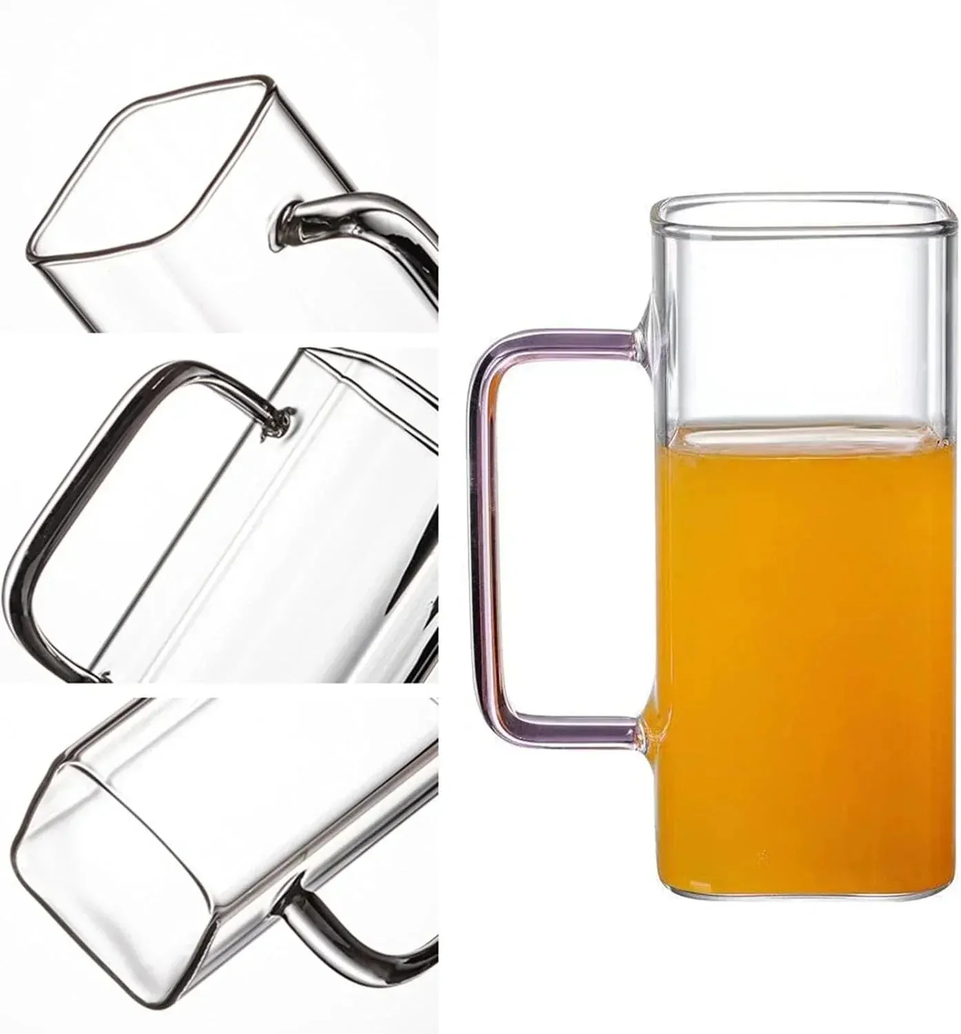 370ml Borosilicate Glass –Durable & Elegant for Cold Coffee & Tea