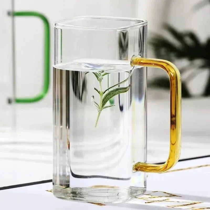 370ml Borosilicate Glass –Durable & Elegant for Cold Coffee & Tea