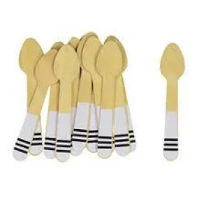 Blue Stripe Wooden Icecream Spoons