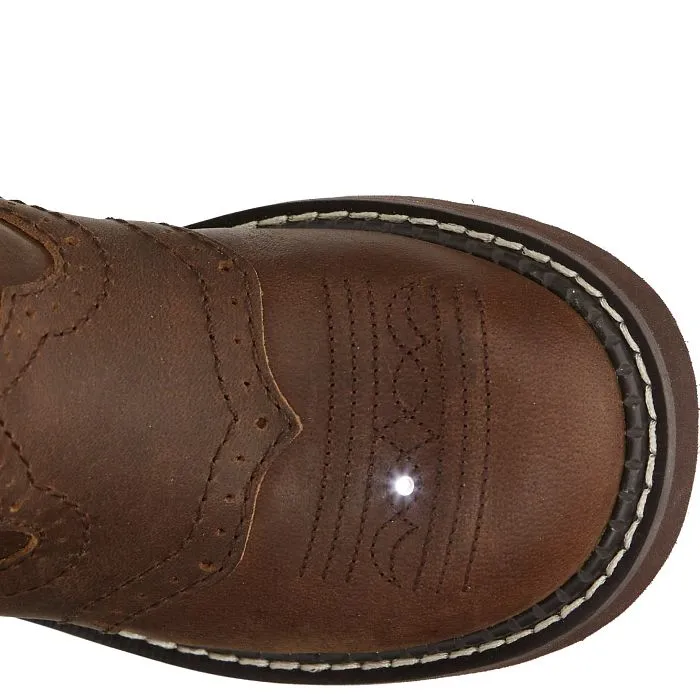 Girl's Justin Glitzy Light Up Round Toe Boot