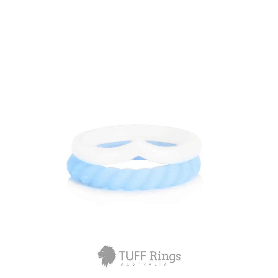 'Glacier' Women's Silicone Ring Set