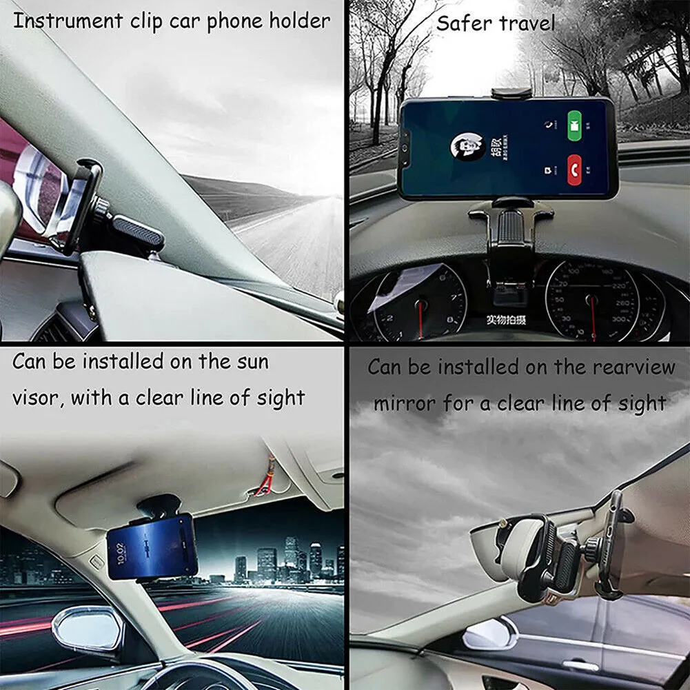 Universal Car Dashboard Mount Holder Snap-on Phone Rack Rotating