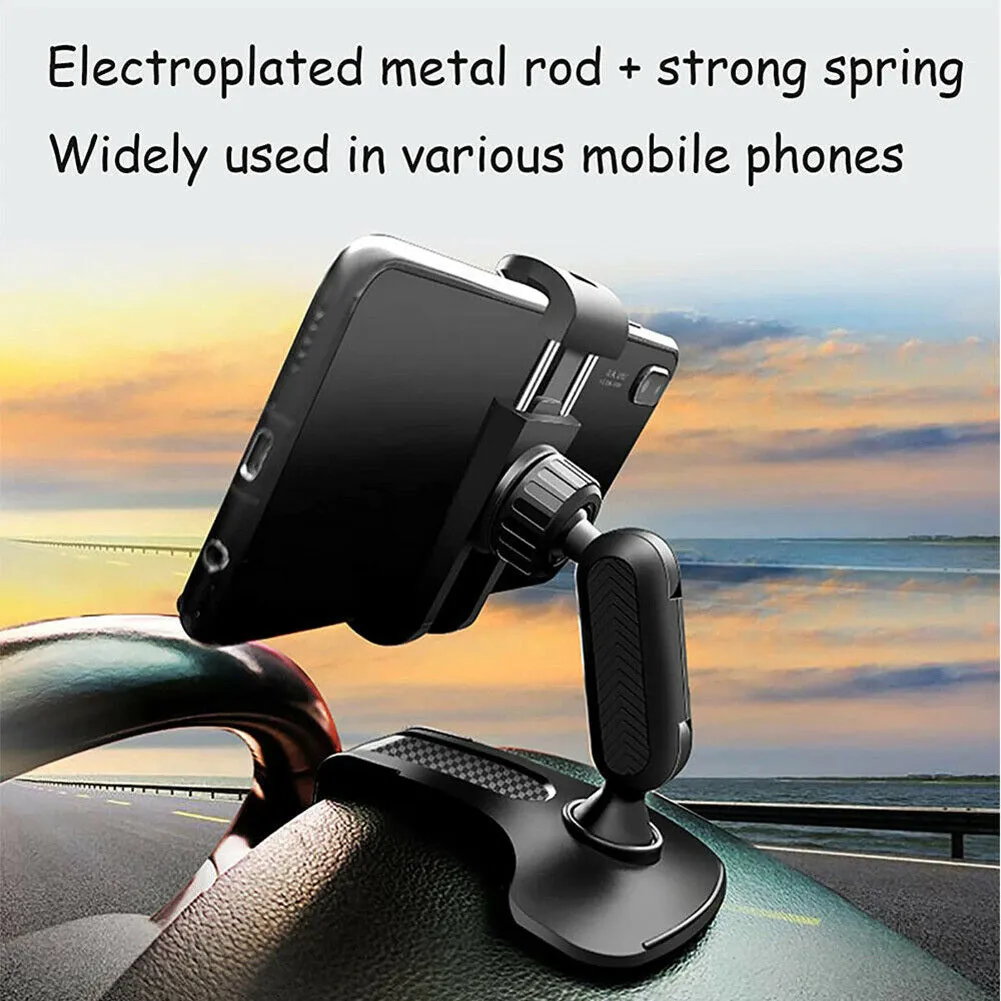 Universal Car Dashboard Mount Holder Snap-on Phone Rack Rotating