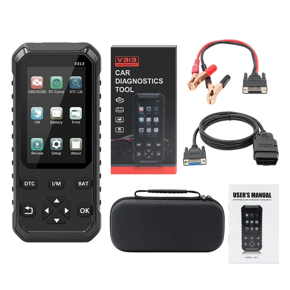 V313 2-in-1 12v Car Battery Tester Obd Diagnostic Tool Analyzer